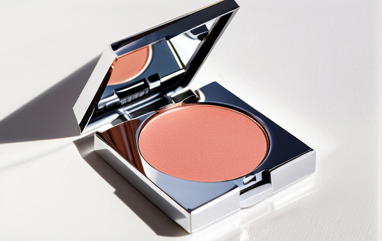 리필 가능 화장품의 소비자 인식 변화 - Kjaer Weis Refillable Compact**
Prompt: A close-up shot of a Kjaer Weis refillable compact, showcas...